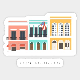 Colorful Old San Juan, Puerto Rico Sticker